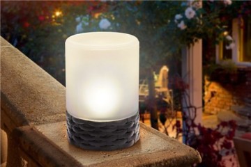 Esotecsolar led kaarslicht op zonne energie rattan2